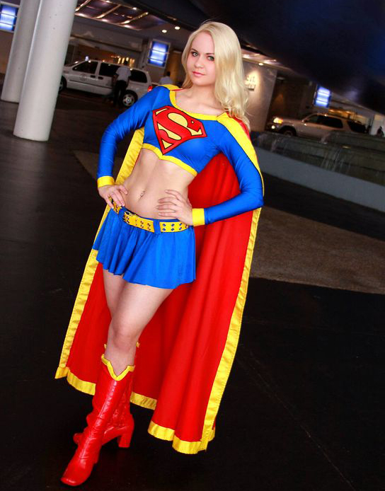 Classic Supergirl Two Pieces Blue Halloween Costume